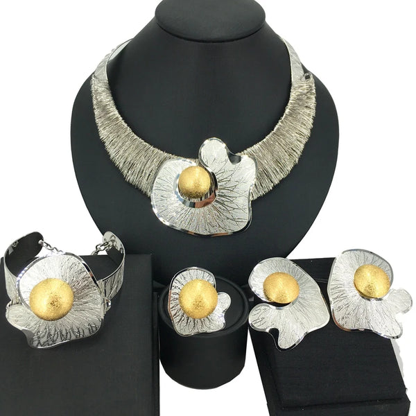 Conjuntos de joyas brasileñas con gargantilla única para mujeres, regalos