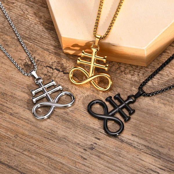 Leviathan Cross Pendant Stainless Steel  Pendants Necklaces