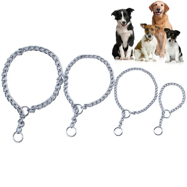 4 Size Stainless Steel Slip Chain Collar For Dog Adjustable Pet Accessories Dog Collar