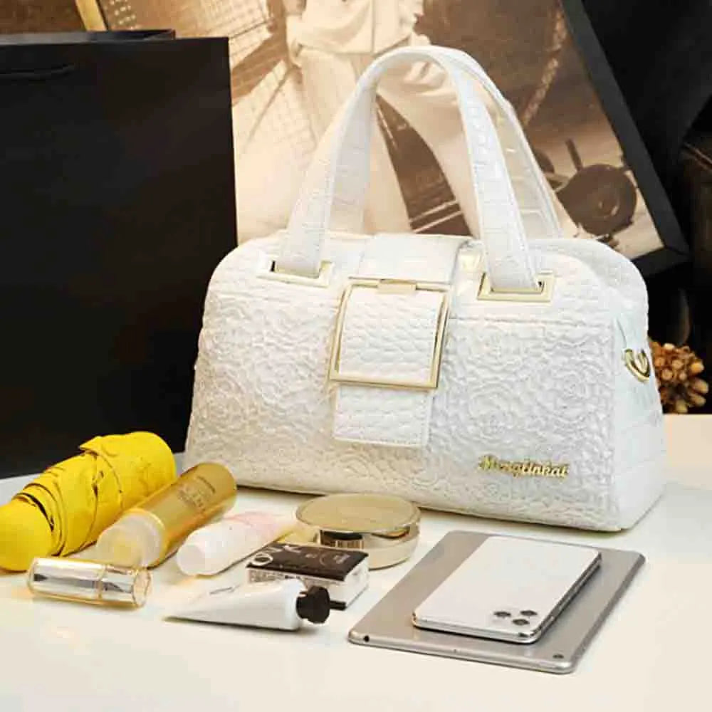 Fashion Elegant Madam Handbag Crocodile Pattern with Lattice Luxury Women Shoulder Tote Bag