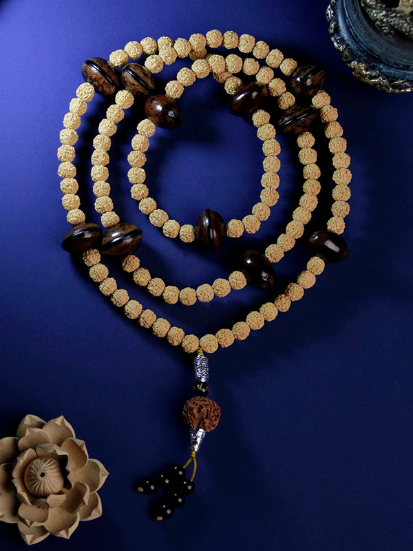 Rosario de 108 cuentas, pulsera Bodhi, collar de 108 cuentas de oración Mala con semillas de Bodhi