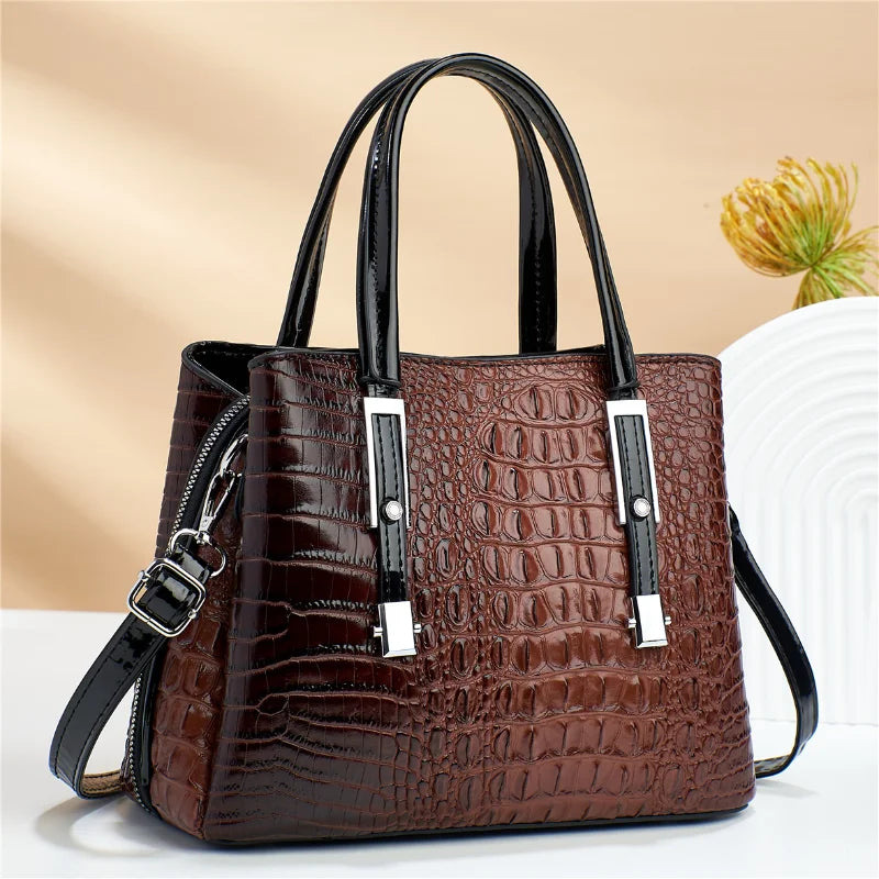 Light Luxury Crocodile Pattern PU Texture Crossbody Bags Women