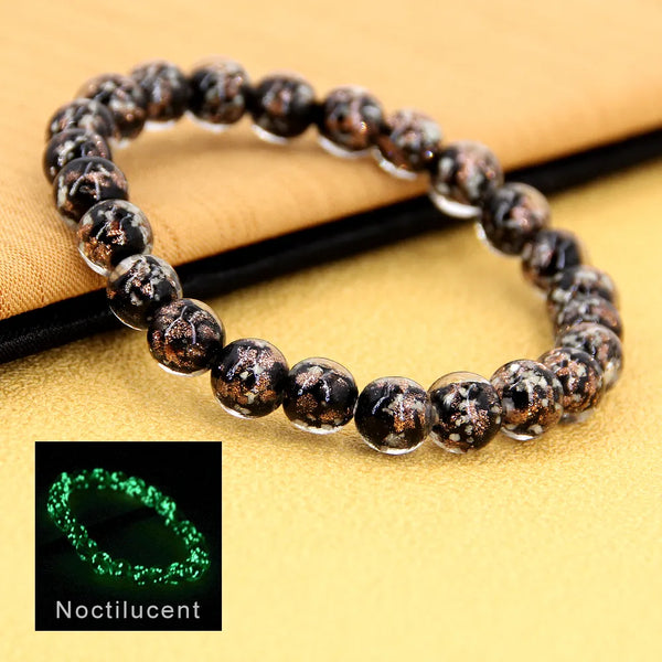 Pulsera luminosa para mujer, cuentas que brillan en la oscuridad, dijes, regalos de joyería para mujer.