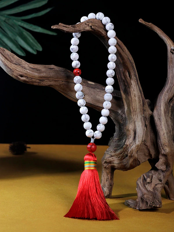 muslim rosary 33 beads,8mm White Turquoise 33 Bead Bracelet Blessing Rosary