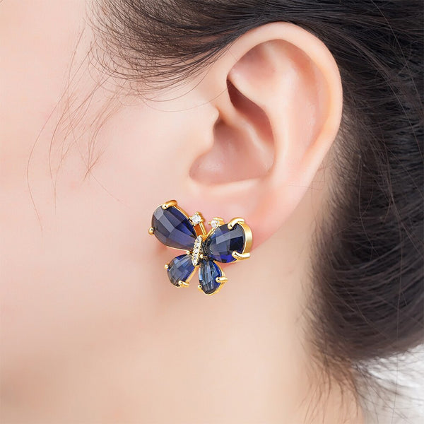 Pendientes de mariposa bohemios de 7 colores para mujer
