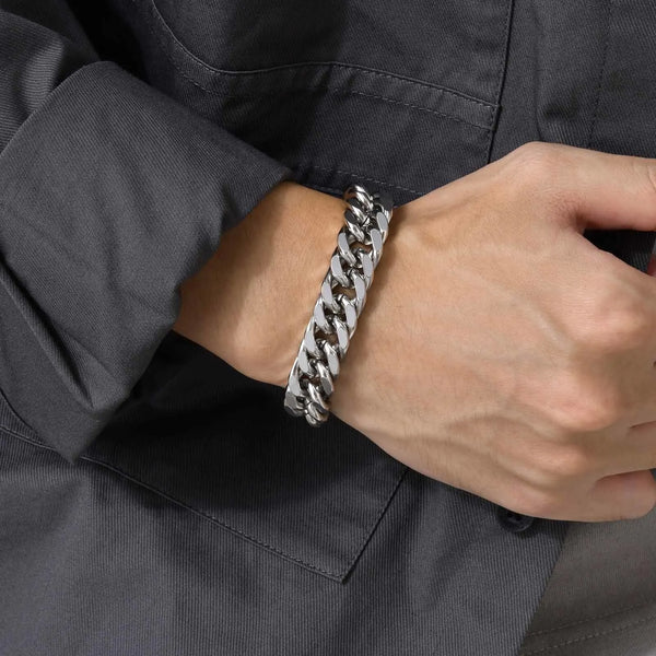 Men's Chunky 8/10/12/15MM Stainless Steel Cuban Chain Bracelets