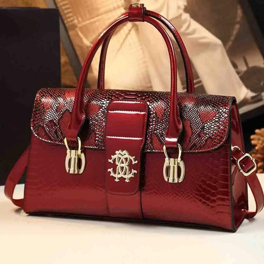 Fashion Trend Noble Women Handbag Alligator Pattern Luxury Ladies Party Handbag