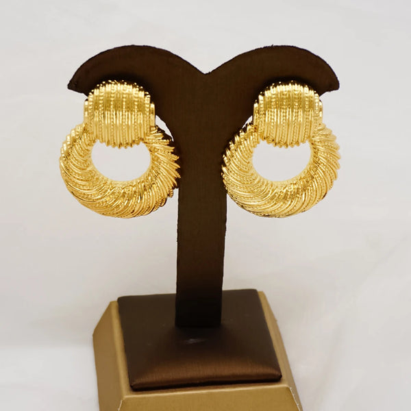 New Round Drop Copper Hoop Earrings Stud Earrings for Women