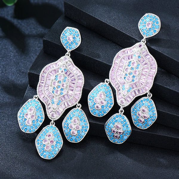Pink Drop Sweet Pendant Earrings For Women