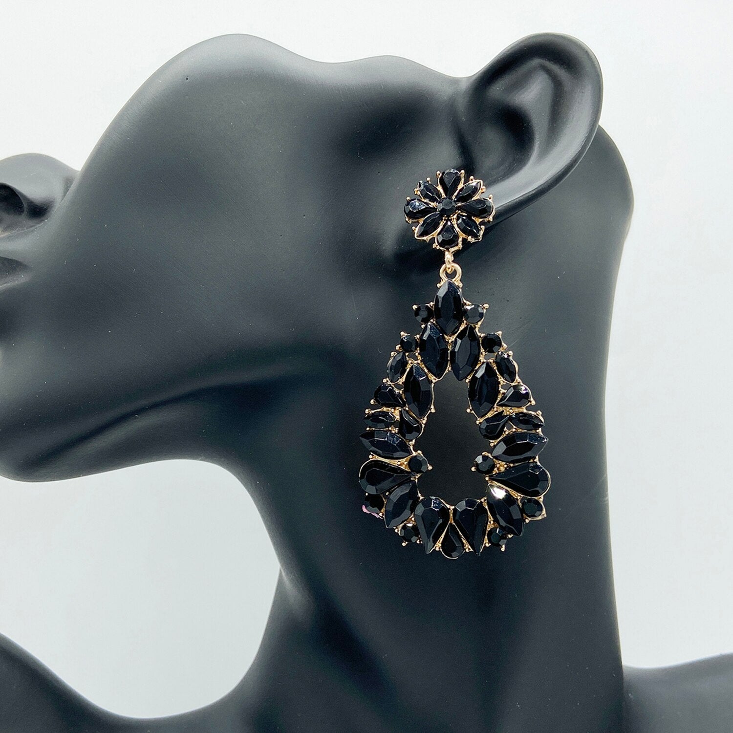 Trendy Elegant Created Big Simulated Pearl Long Earrings