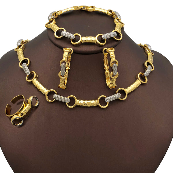 Pendientes, pulseras, anillos y bicolor de Dubái, regalos para bodas.