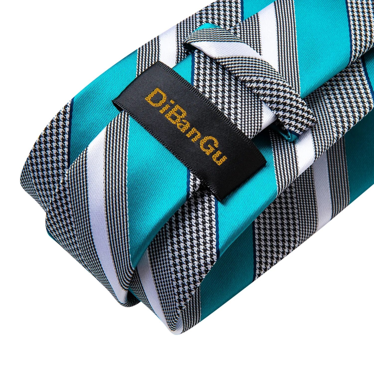 Designer Mens Necktie Striped Floral Paisley Silk Tie Pocket Square Cufflinks Neck Tie Ring Set