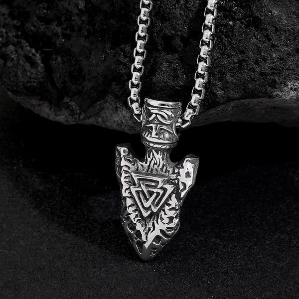 Collar con colgante de nudo celta vikingo retro para hombre y niño