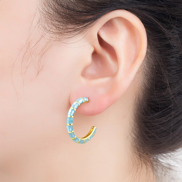 Pendientes de circonita clásicos para mujer, en 5 colores caramelo, gran oferta
