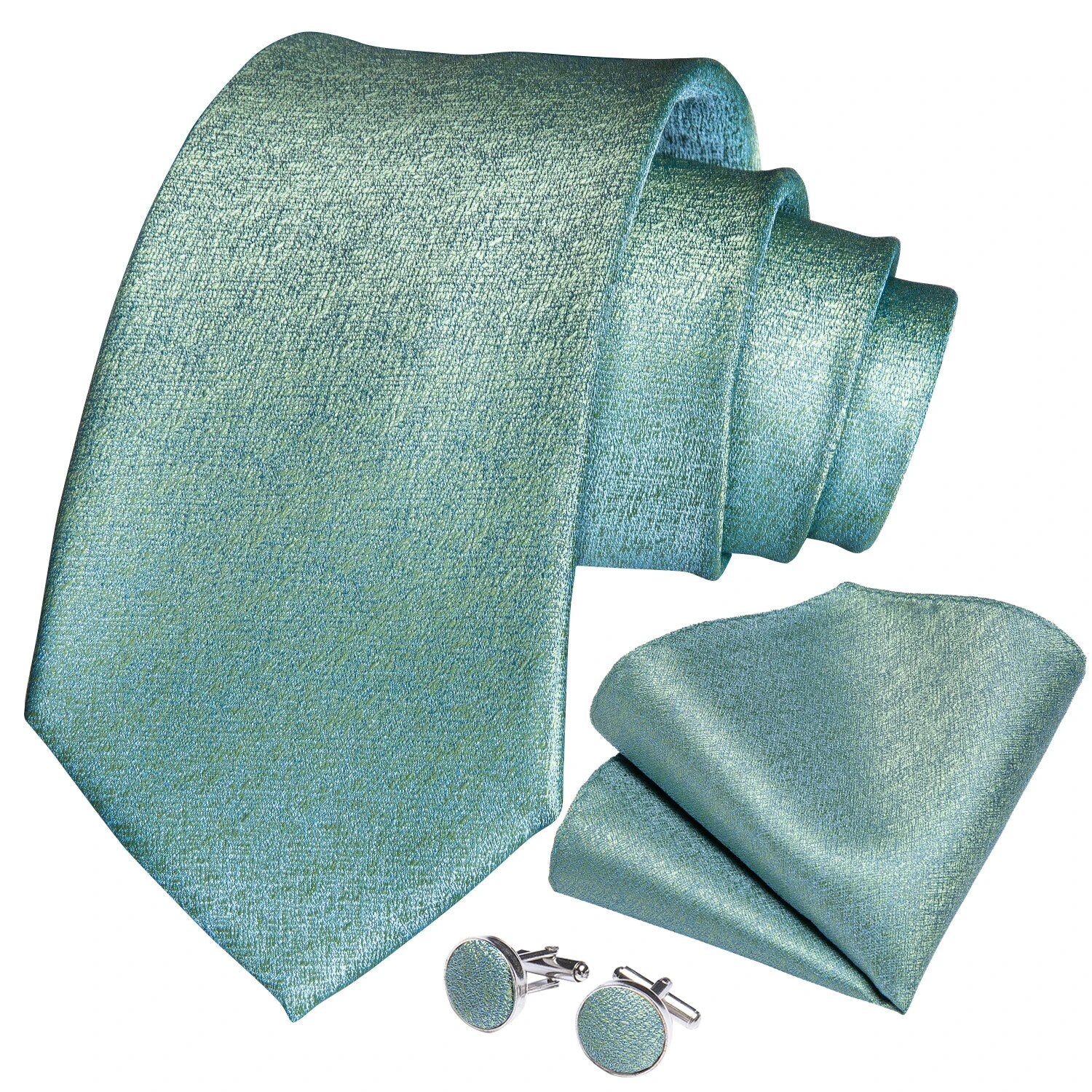 Men Tie with Gift Box Solid Sage Green Luxury Wedding Party Accessories Groomsman Gift