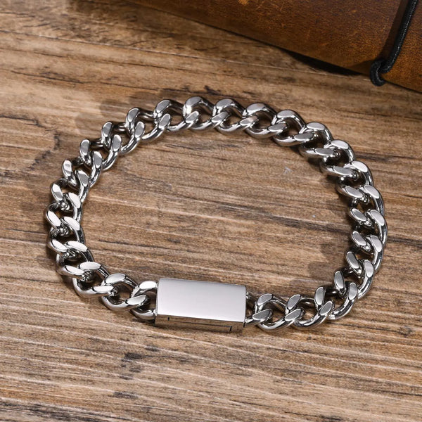 Mens 9mm Curb Chain Bracelets