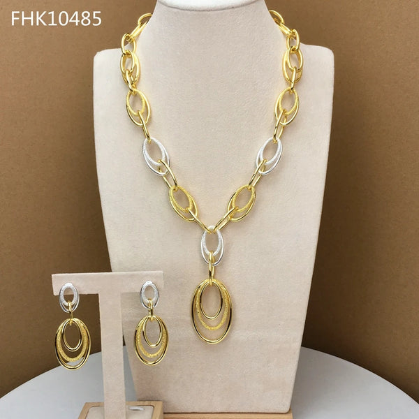 Conjuntos de joyería de Dubái más nuevos: conjuntos de collares de cadena únicos para mujeres