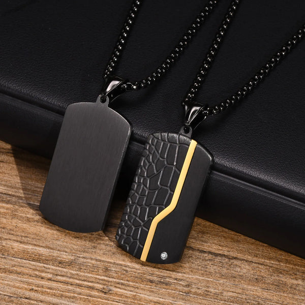 Cool Iced Out Dog Tag Necklace for Men