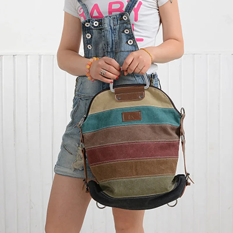 Contrast Color Shoulder Crossbody Bag Women's Eco-friendly Handbag
