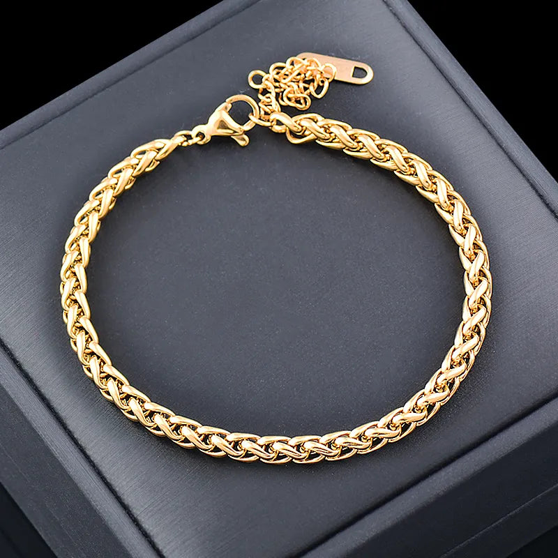 316L Stainless Steel Gold Silver Color Bracelets For Women Female Bracelets