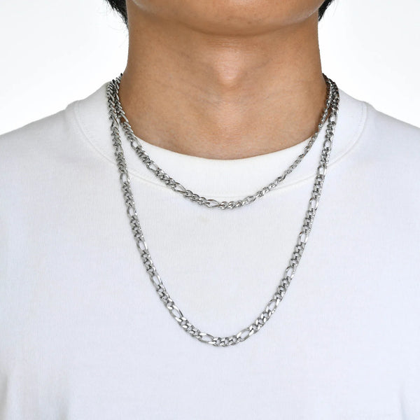 Figaro Chain Necklace for men Stainless Steel Classic Punk Hip Hop Link Chain