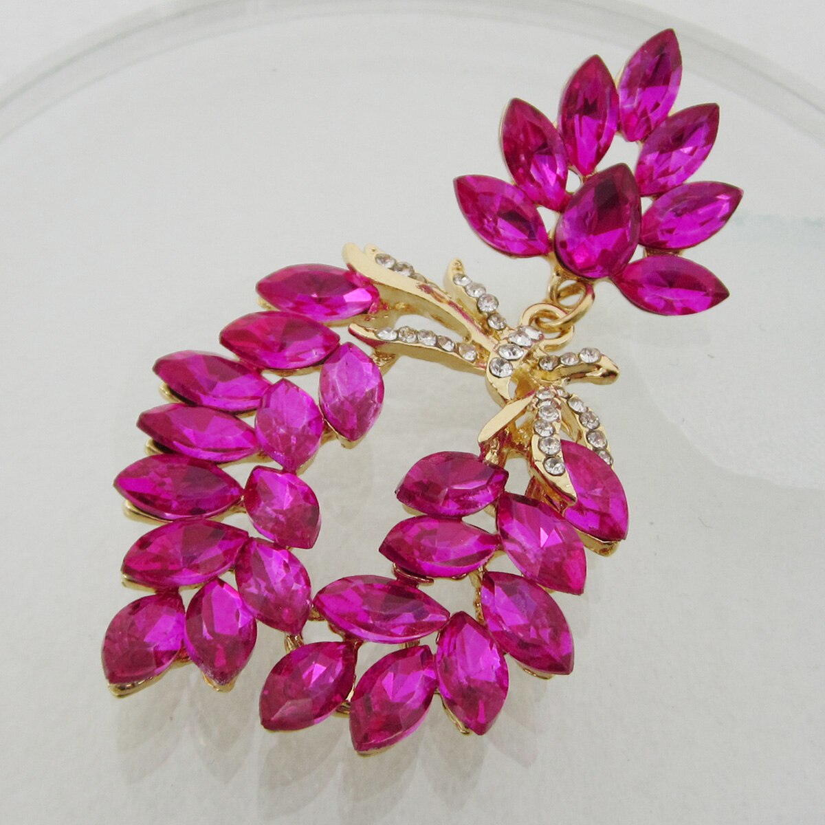 New Arrivals Boutique Leaf Crystal Drop Earrings for Women
