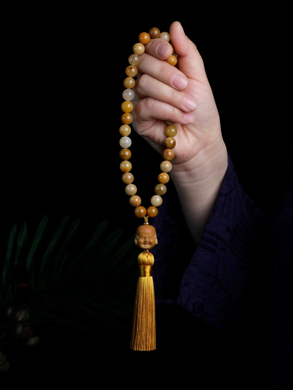 Islamic Prayer bracelet 33 Beads,10MM Natural topaz Muslim Tasbih Allah Mohammed Rosary