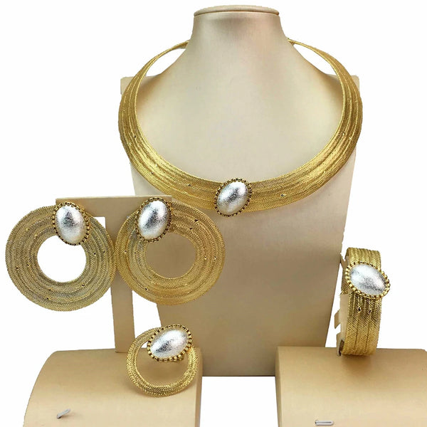 Conjunto de joyería brasileña con collar único para mujer, regalo de fiesta