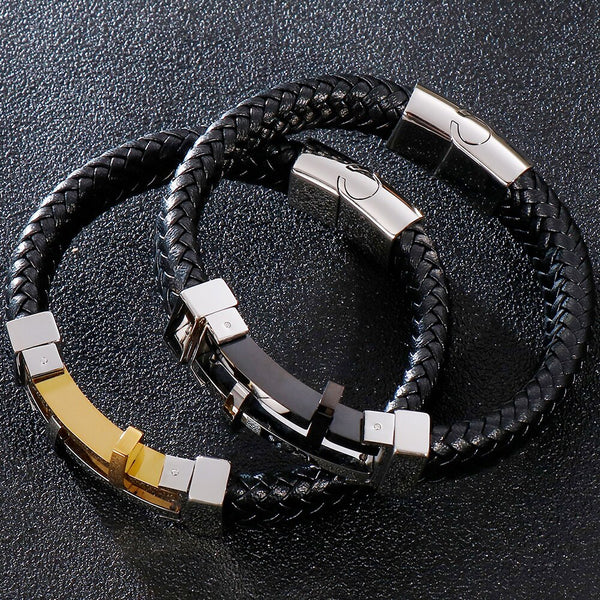 Pulseras de cruz religiosa para niños y hombres