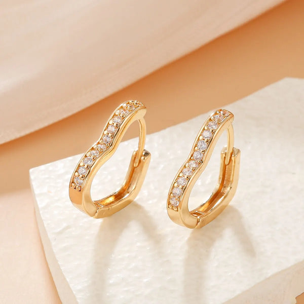 Pendientes de aro con corazón pequeño para mujer
