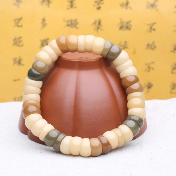 Pulsera antiestrés con cuentas Bodhi de 11 mm a 12 mm para hombre y mujer.