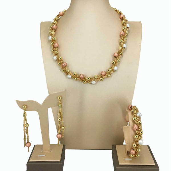 Nuevo collar de bolas de joyería de alta calidad para mujer, regalo de fiesta de cumpleaños