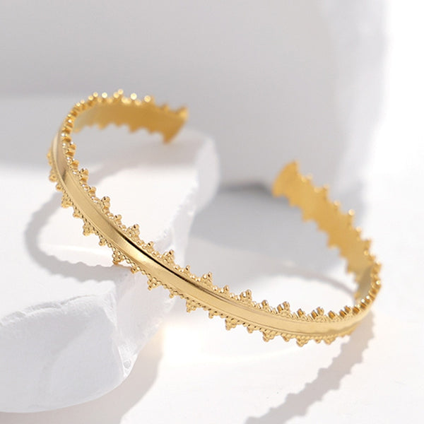 316L Stainless Steel Irregular Bangle For Women