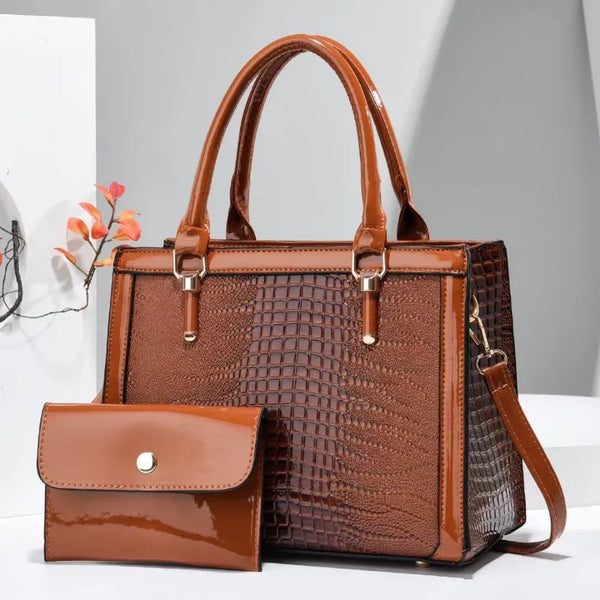 High Quality Crocodile Pattern Leather Single Shoulder Bag