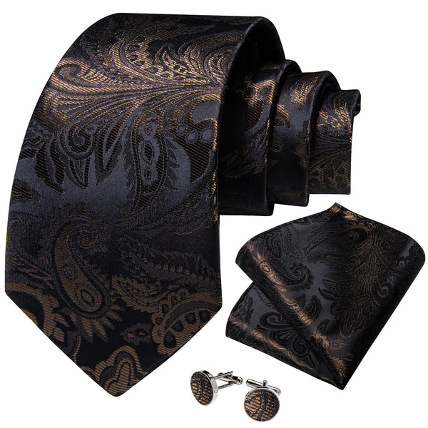 Luxury Business Wedding Party Neck Tie Pocket Square Cufflinks Gift