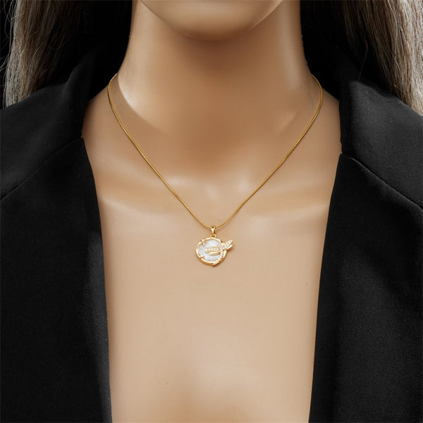 Collar con colgante de libélula, luna, corazón y flores de acero inoxidable 316L para mujer