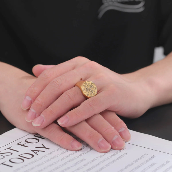 Anillo de ángel mágico enoquiano Dreamtimes para hombre
