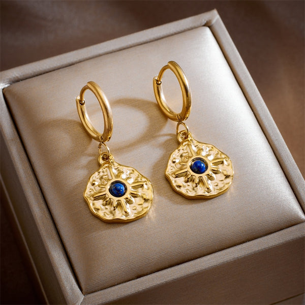 316L Stainless Steel Irregular Star Hoop Earrings For Women