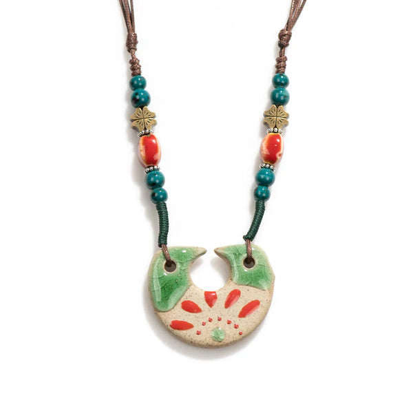 Handmade Vintage Ceramic Necklace