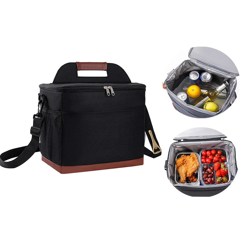Heat Preservation Lunch Shoulder Bags Thickened Outdoor Oxford Bento Bag