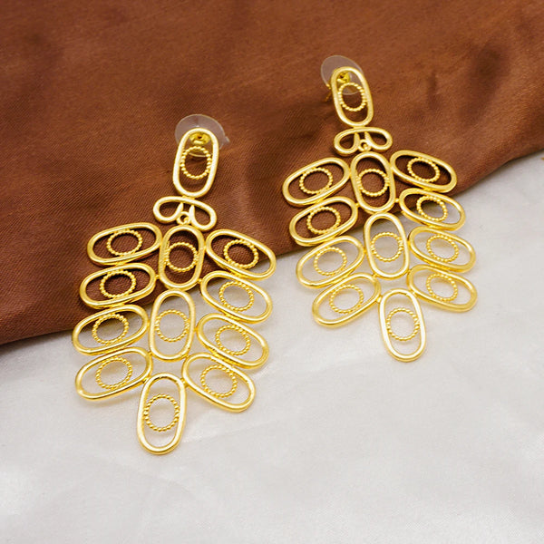 Trendy Long Drop Earrings Geometric Hollow Earring Tree Shape Earrings