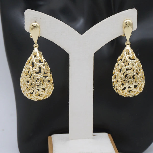 Fashionable Round Gold Color Drop Dangle Earring for Women