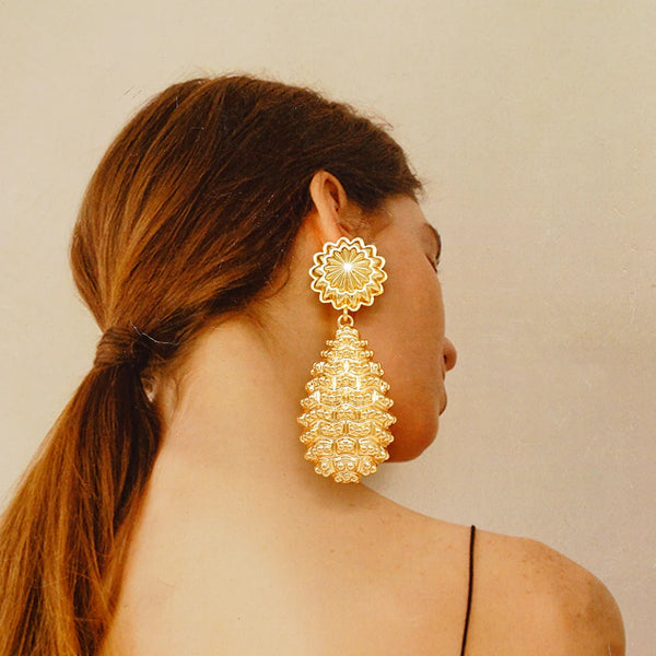 Fashion Gold Color Big Earrings Bohemia Earring Irregular Geometric Earring