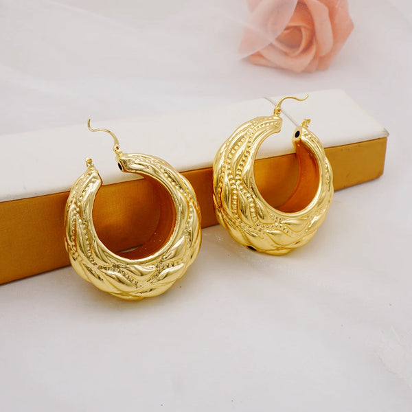 Fashion Gold Color Drop Dangle Earings For Women Irregular Ear Clip Earrings
