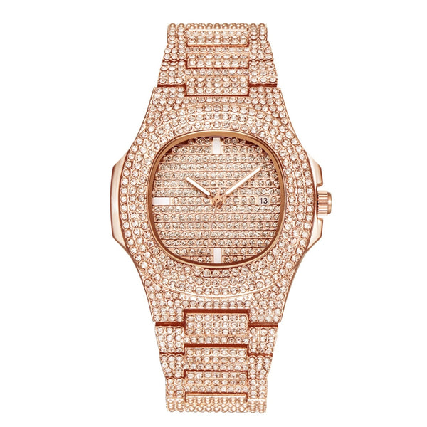 Hip Hop Iced Out Diamond Watch Quartz Gold HIP HOP Watches