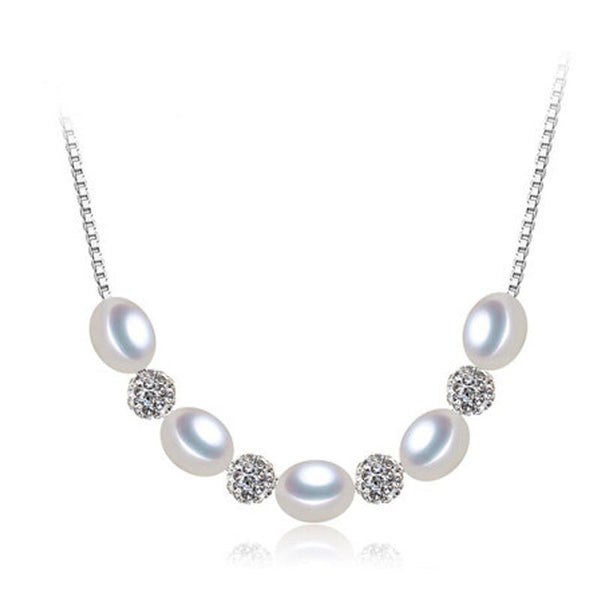 Collar de perlas, perlas naturales de agua dulce, gargantilla, colgantes