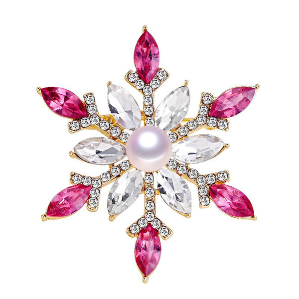New Natural Pearl Brooch Snowflake Pearl Brooch
