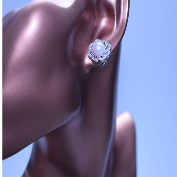 Pearl Earrings 925 Sterling Silver Jewelry For Women