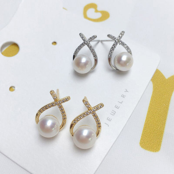 Pearl Earrings 925 Silver Needle South Korea Stud Earrings For Women