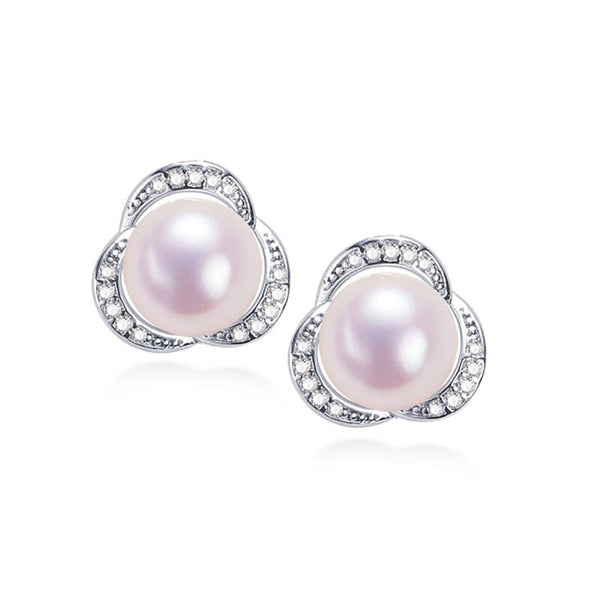 Flower Pearl Earrings For Women